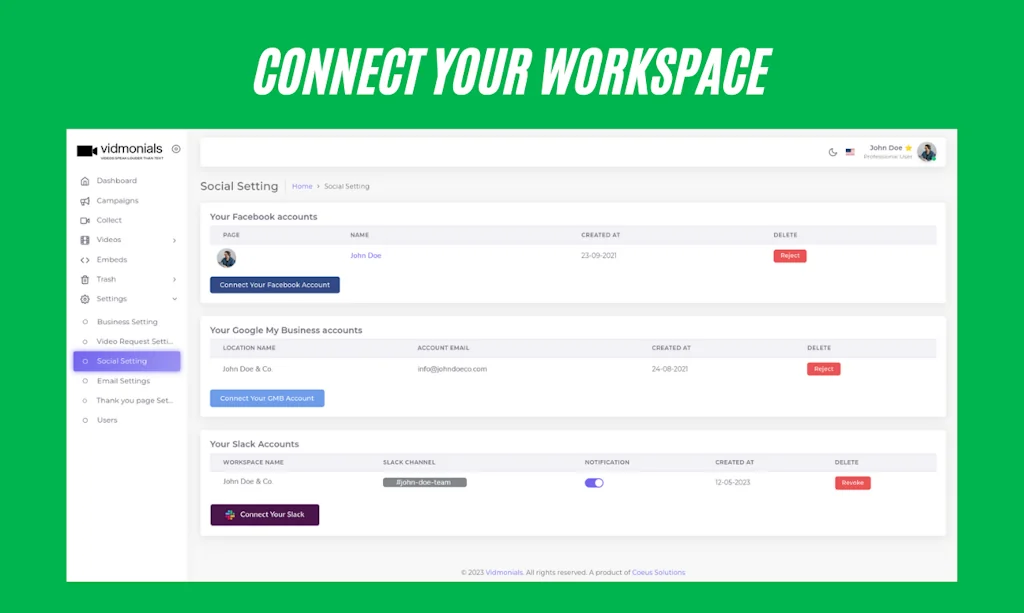 Vidmonials by Coeus Solutions screenshot 1 of 4