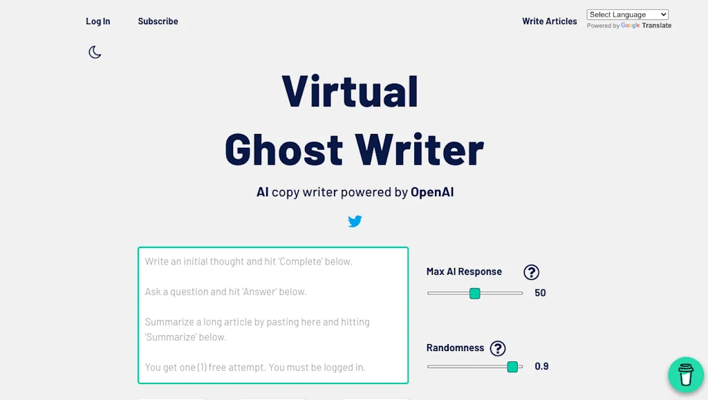Virtual Ghost Writer screenshot 2 of 4