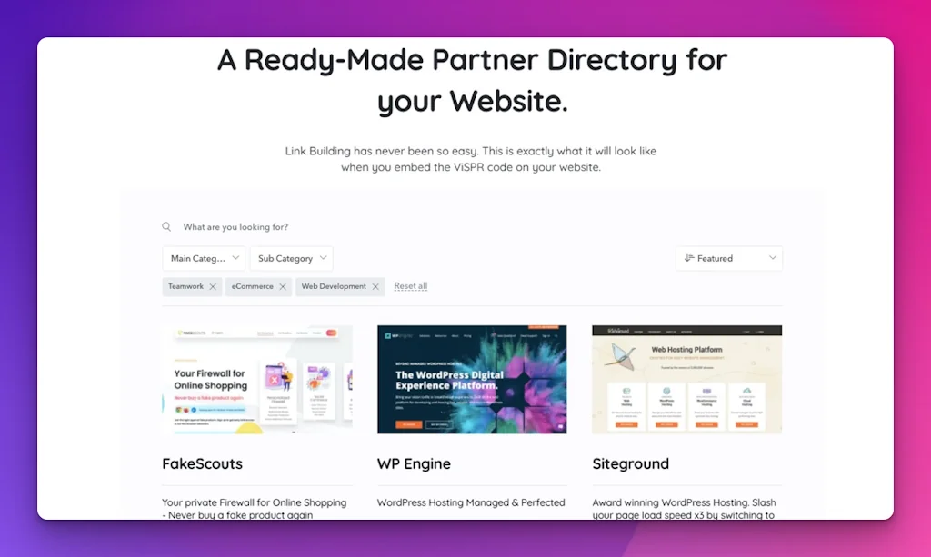 ViSPR SEO Partner Network screenshot 5 of 6