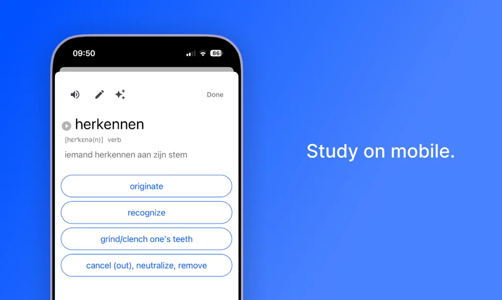 Vocably (a language-learning tool) screenshot 2 of 4