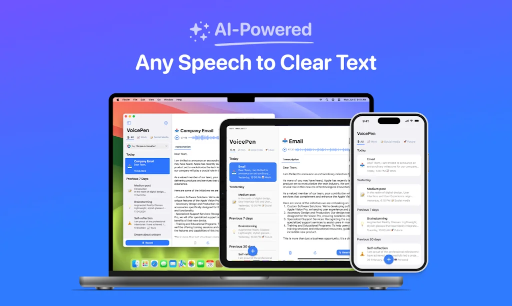 VoicePen - AI Note Taker screenshot 1 of 3