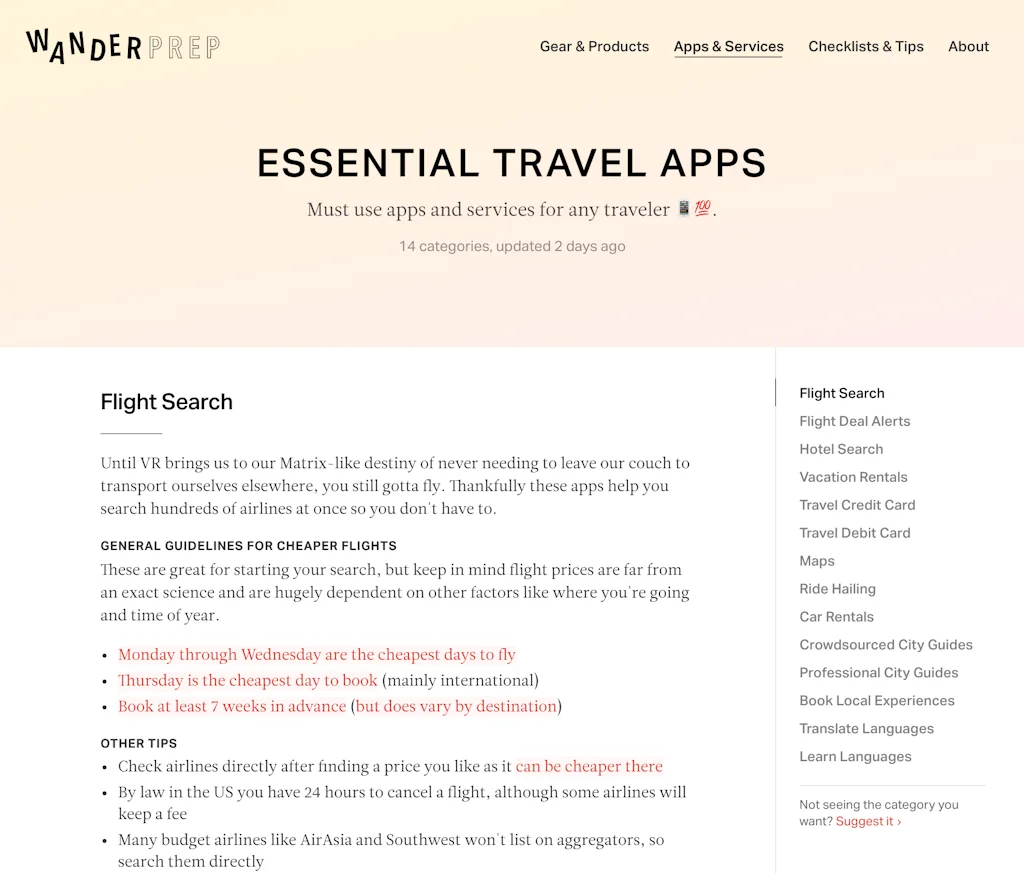 Wanderprep screenshot 2 of 4