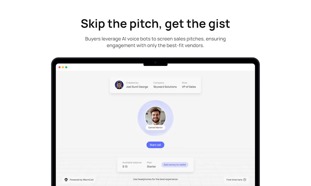 WarmCall screenshot 2 of 5
