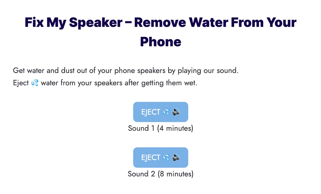 Water Out Of Speaker logo