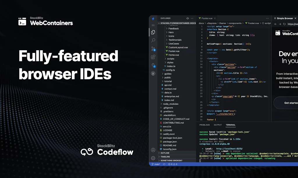 WebContainer API screenshot 2 of 8