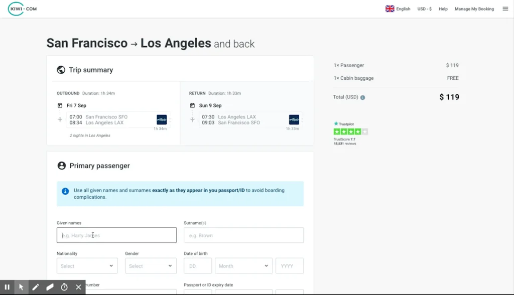 Weekendflights screenshot 1 of 4