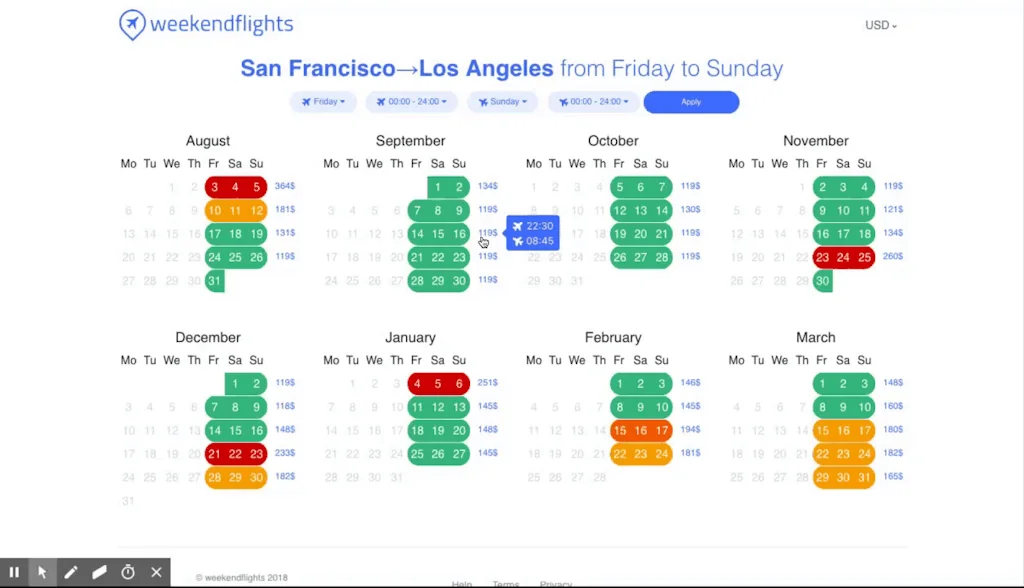 Weekendflights screenshot 3 of 4