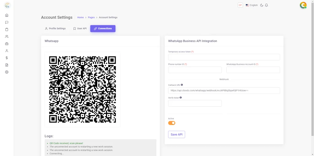 WhatsApp CRM screenshot 1 of 3