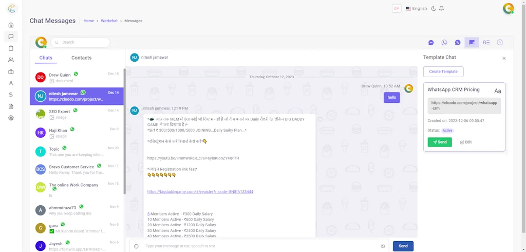 WhatsApp CRM screenshot 3 of 3