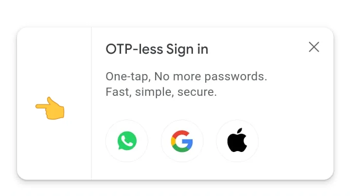OTP-less One tap Sign in screenshot 3 of 3