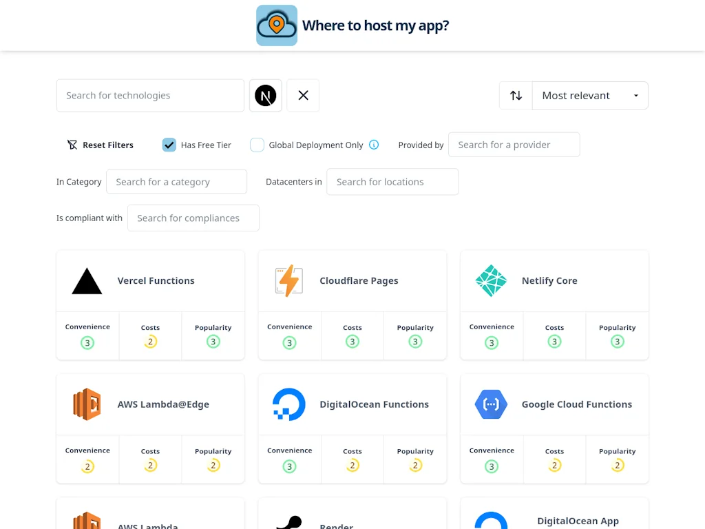 Where to host my app? screenshot 3 of 4
