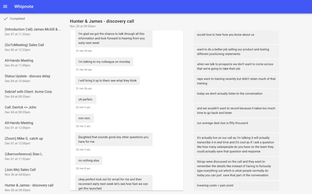 Whipnote screenshot 2 of 4
