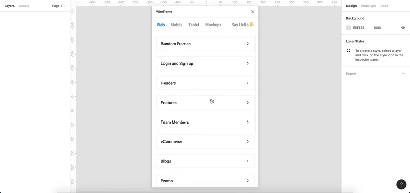 Wireframe for Figma screenshot 1 of 3