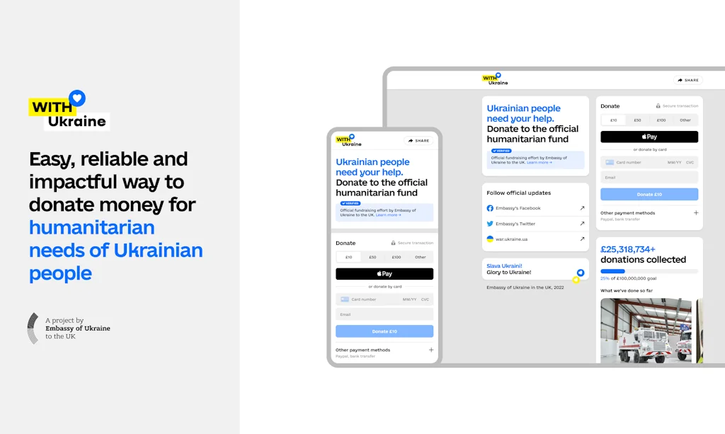 withUkraine.org screenshot 2 of 4