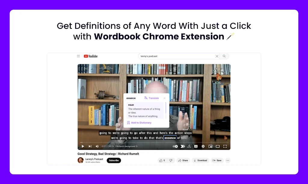 Wordbook: YouTube E-Learning Tool screenshot 1 of 6