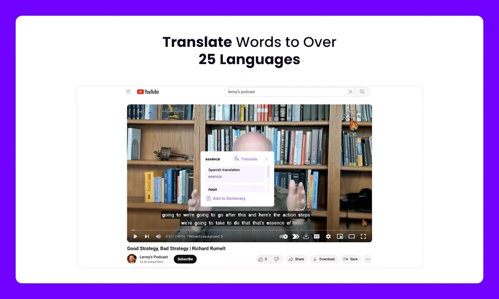 Wordbook: YouTube E-Learning Tool screenshot 2 of 6