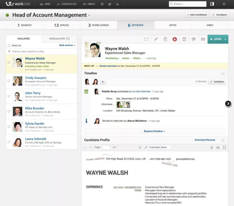 Workable screenshot 1 of 3