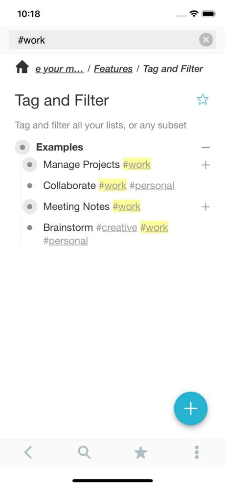 WorkFlowy screenshot 3 of 5
