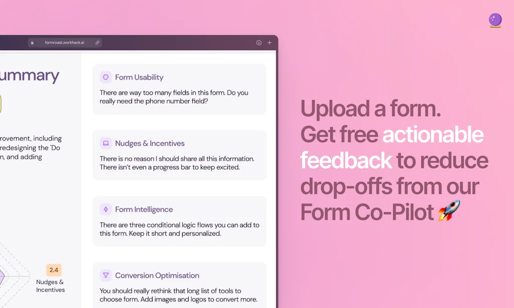 WorkHack AI Form Roast screenshot 2 of 3