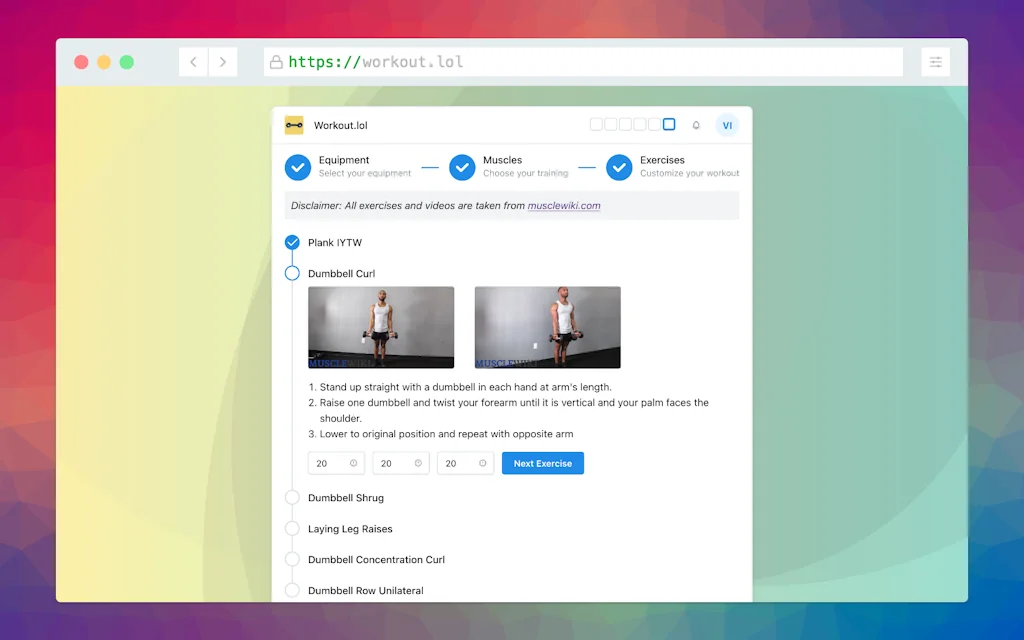 Workout.lol screenshot 5 of 6