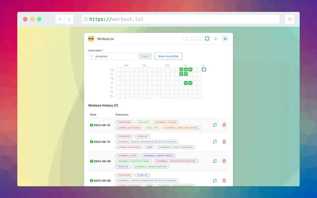 Workout.lol screenshot 6 of 6