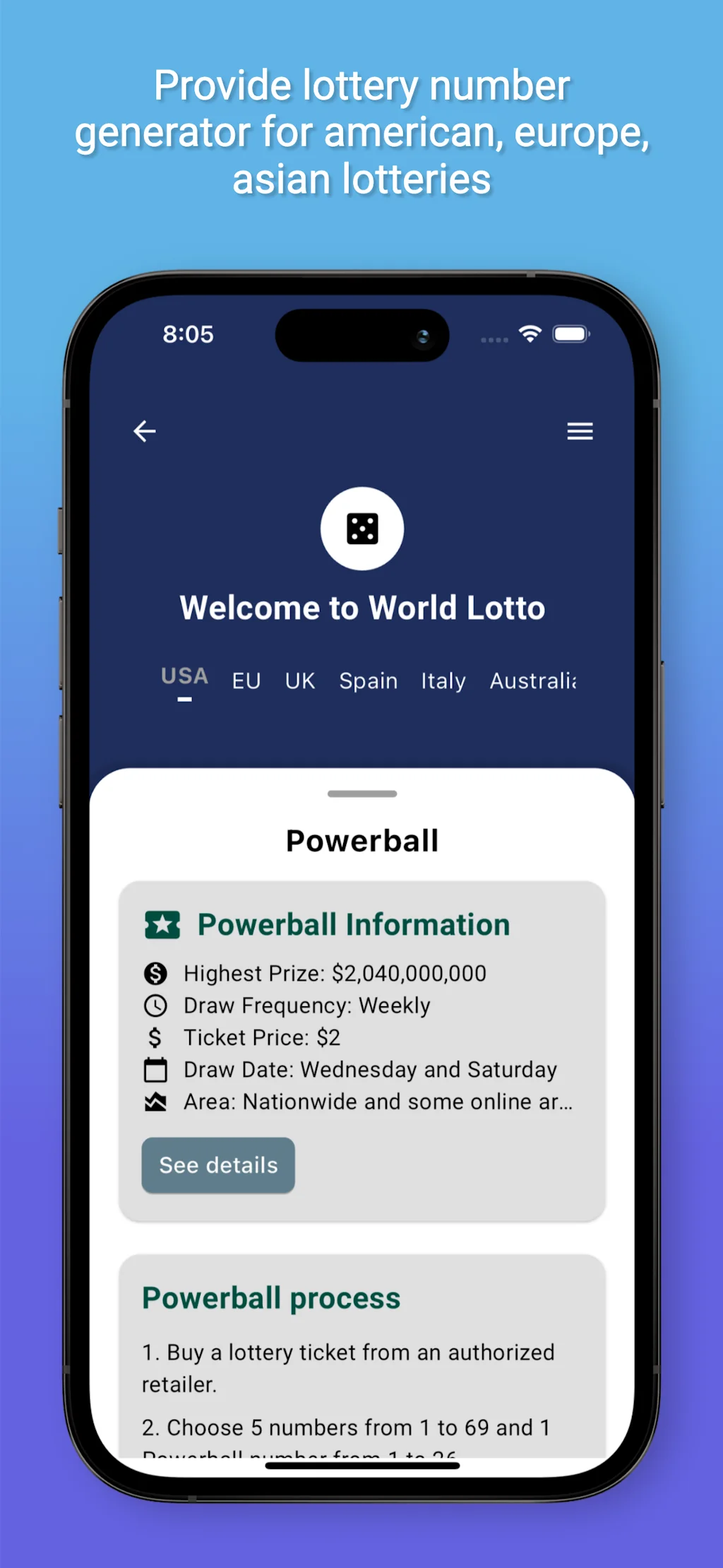World Lotto screenshot 1 of 6