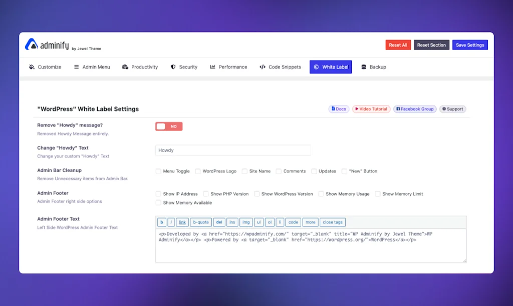 WP Adminify screenshot 2 of 3