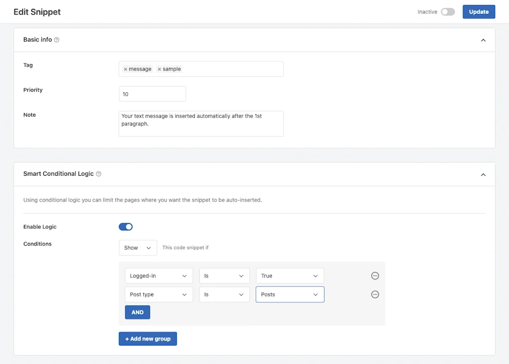 WPCode screenshot 3 of 11