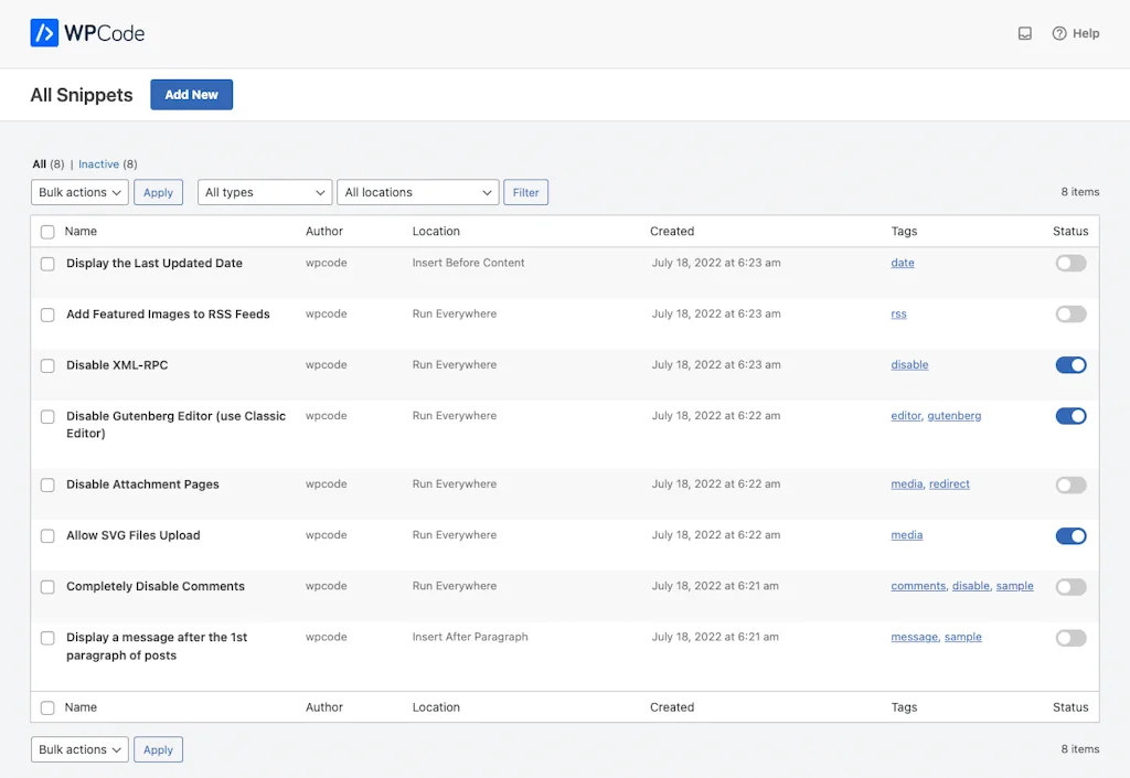 WPCode screenshot 4 of 11