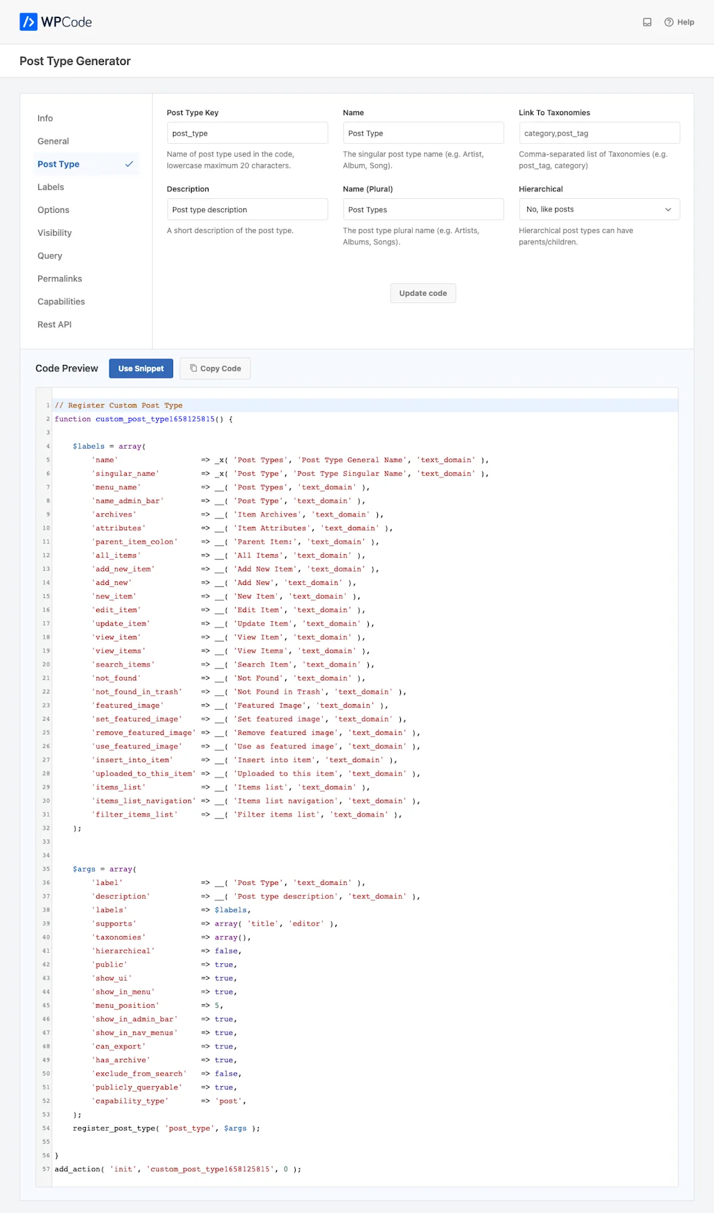 WPCode screenshot 8 of 11