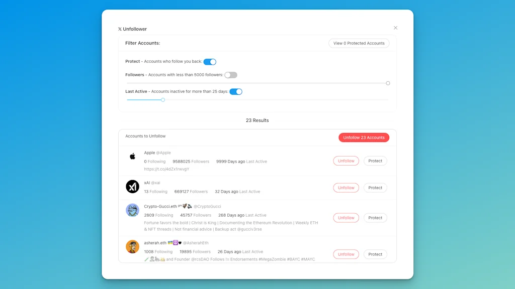X Unfollower screenshot 3 of 4
