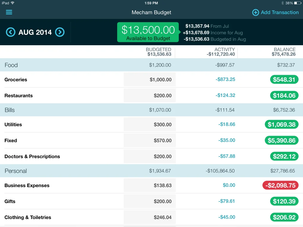 YNAB (You Need A Budget) screenshot 3 of 4