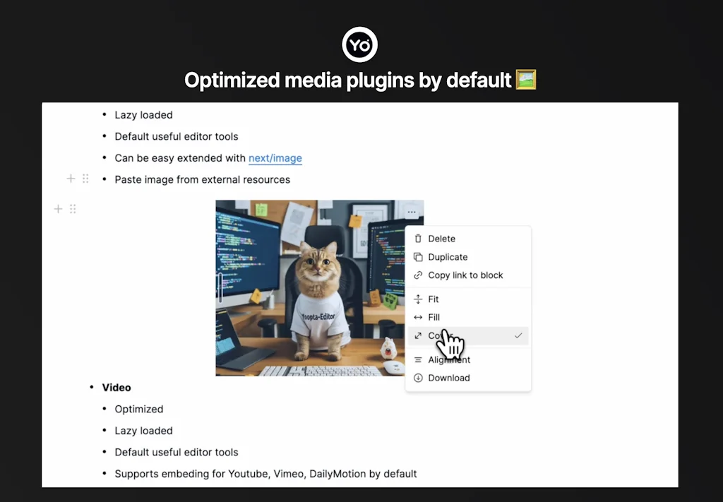 Yoopta Edtior screenshot 3 of 6