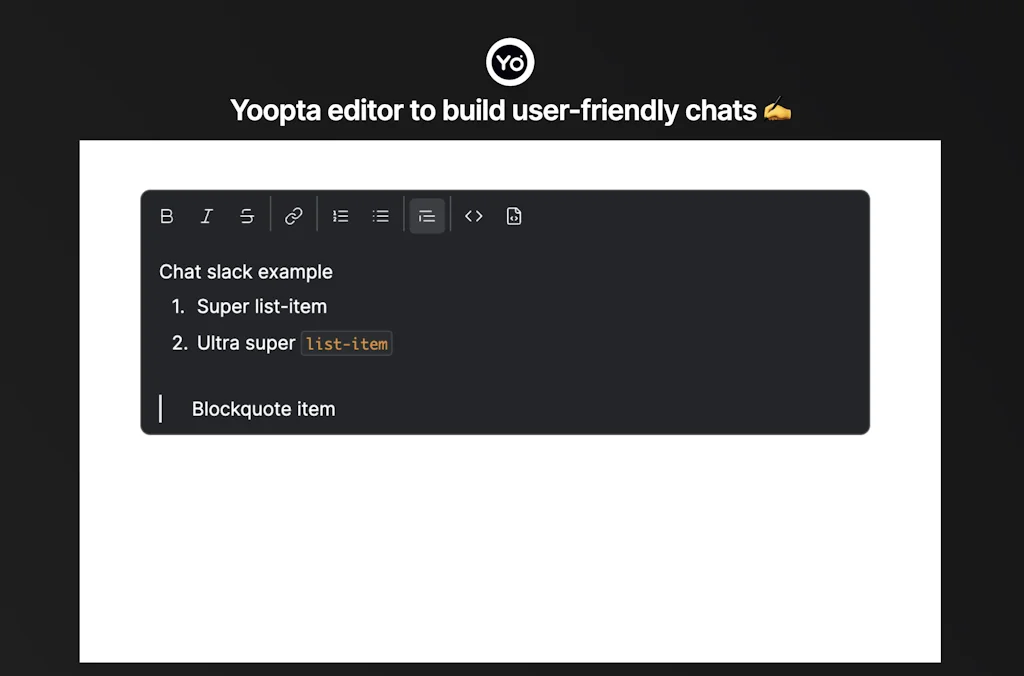 Yoopta Edtior screenshot 4 of 6