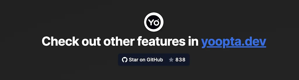 Yoopta Edtior screenshot 6 of 6