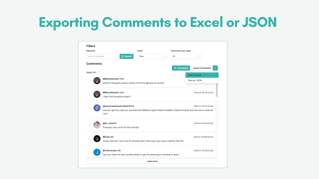 YouTube Comment Finder And AI Analysis screenshot 4 of 4