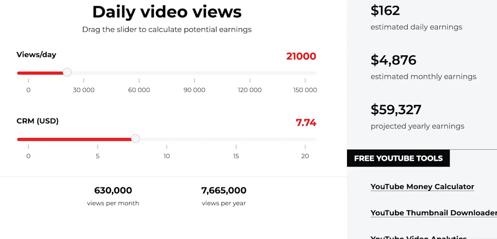 YouTube Money Calculator by Views4You screenshot 3 of 3