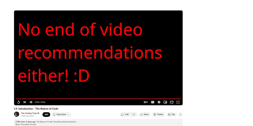 YouTube Simplified screenshot 2 of 3