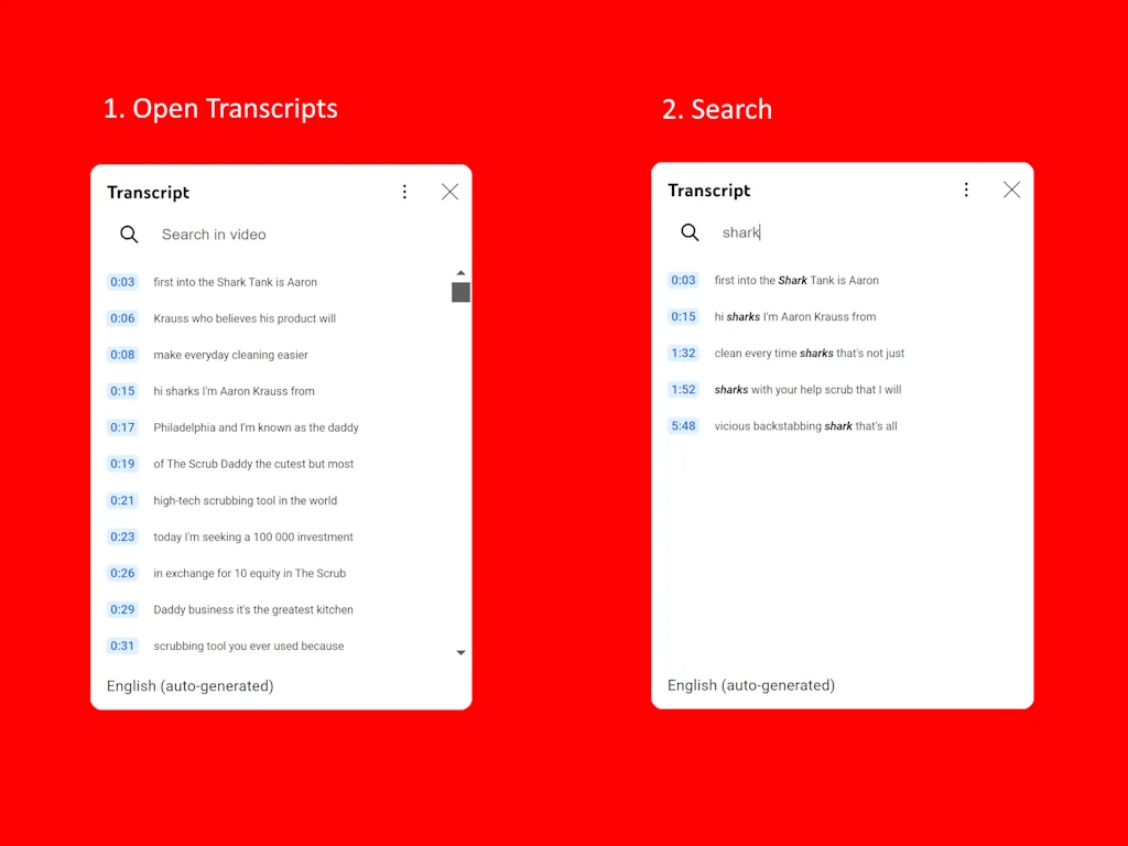 Youtube Transcript Search screenshot 2 of 4