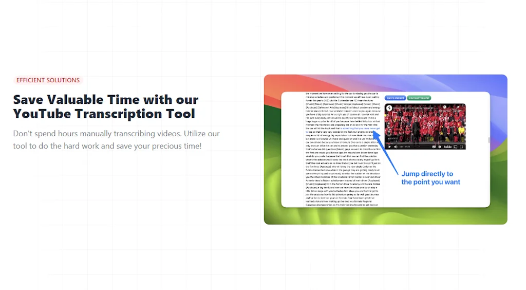 Youtube transcripts by Editby.ai screenshot 2 of 5