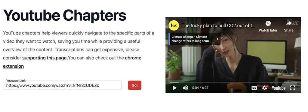 Youtube Chapters  screenshot 4 of 4