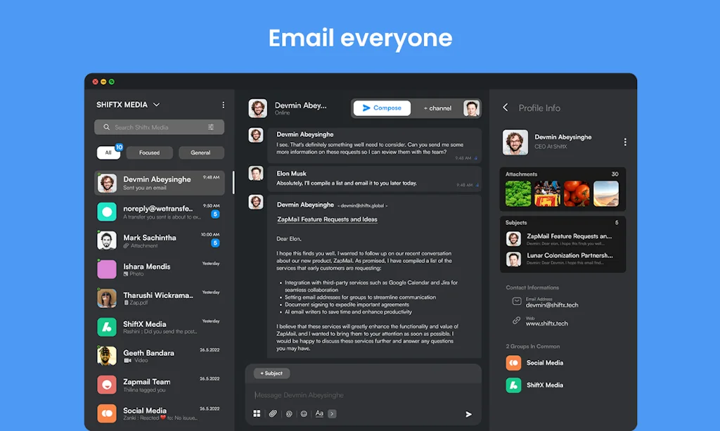 Zapmail : Slack as an email service screenshot 1 of 3