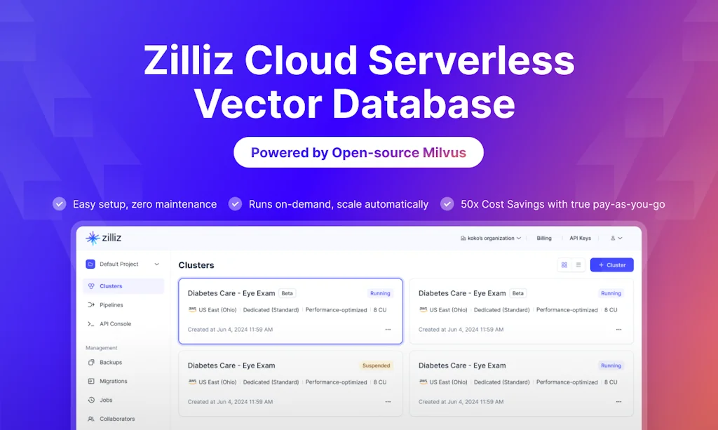 Zilliz Cloud screenshot 1 of 5
