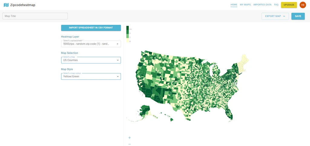Zipcode Heat Map screenshot 2 of 6