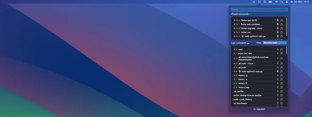 Zshistory screenshot 1 of 1